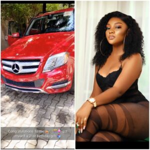 Ex beauty queen, Ruby Uche Flaunts New car on her 21st birthday.