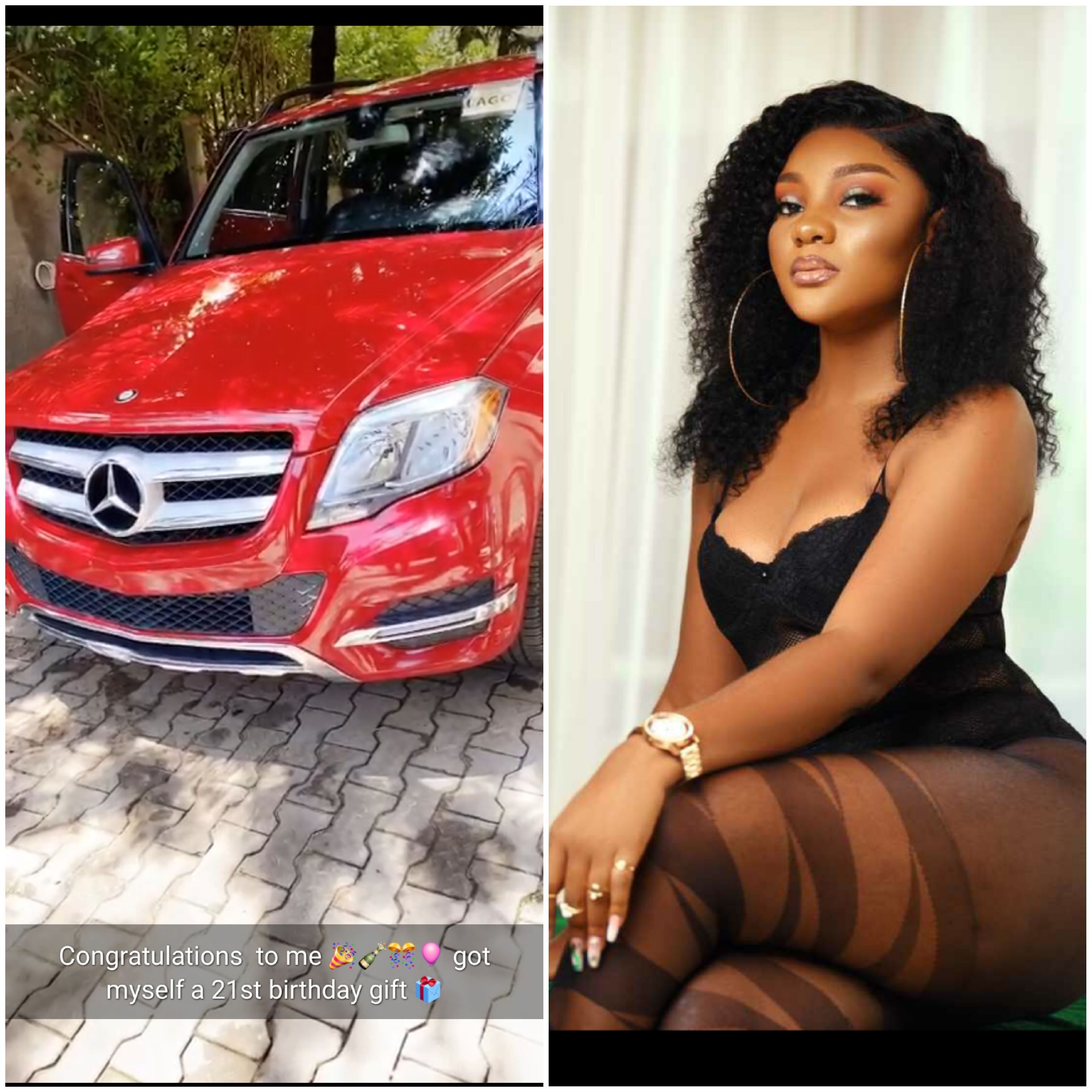 Ex beauty queen, Ruby Uche Flaunts New car on her 21st birthday