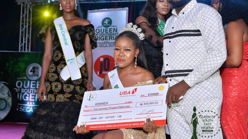 Winner queen of South East Nigeria Pageant 2020