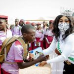 Face of Nigeria queen, Tracy Solomon donates educational materials to school in Taraba state