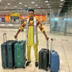 Emmanuel Somto, Nigeria's Rep at Mister Global Pageant arrives camp in style (Photos)